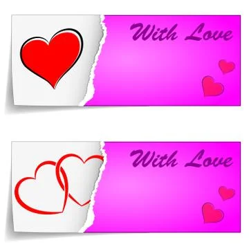Love banners Stock Illustration