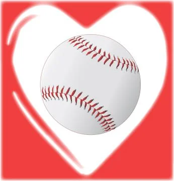 Love baseball Stock Illustration