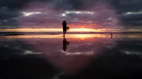 Love on the Beach Stock Footage 44620595