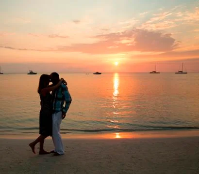 Love on the beach Foto stock