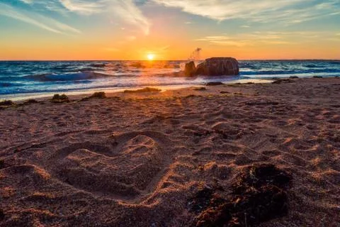 Love on the beach Foto stock