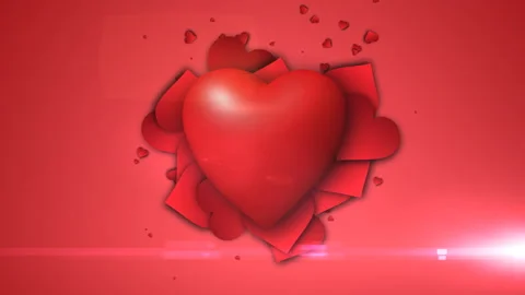 Love beat valentines day loop 60fps Stock Footage 169854859