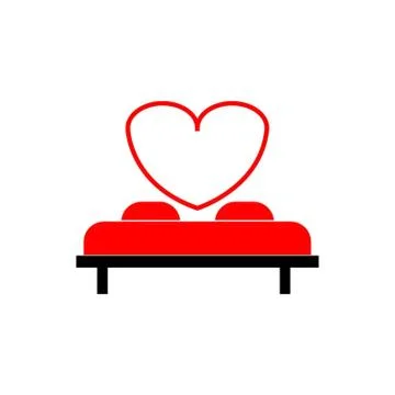 Love bed Stock Illustration