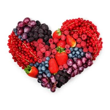 With love to berries. Stock Photos
