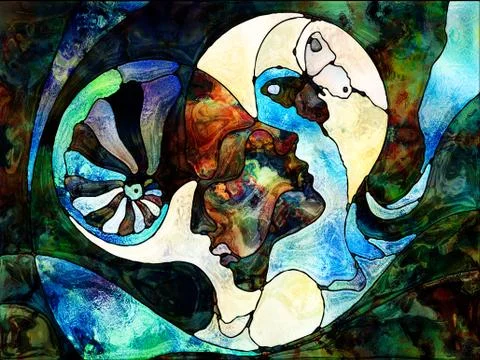 Love Between Worlds 스톡 일러스트