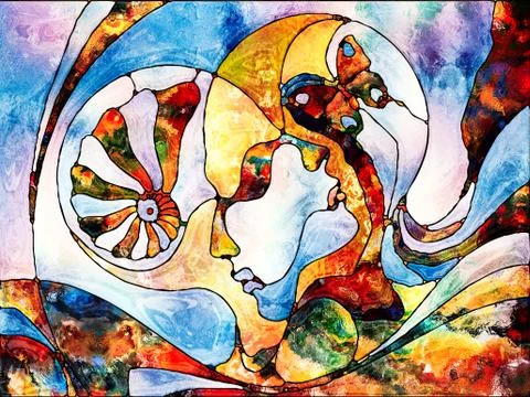 Love Between Worlds Stock Illustration