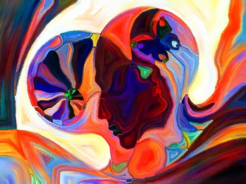 Love Between Worlds Stock Illustration