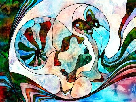 Love Between Worlds Stockillustratie