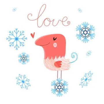 In love bird Stock Illustration