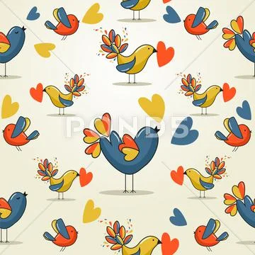 Love bird pattern Stock Illustration