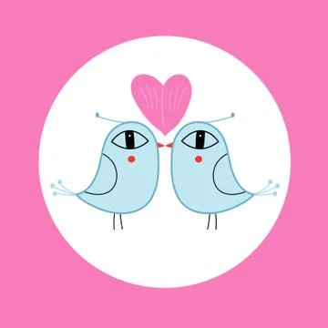Love birds Stock Illustration