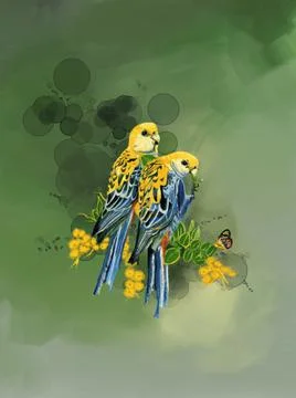 Love Birds Illustrazione stock