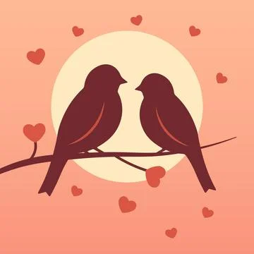 Love birds Illustrazione stock