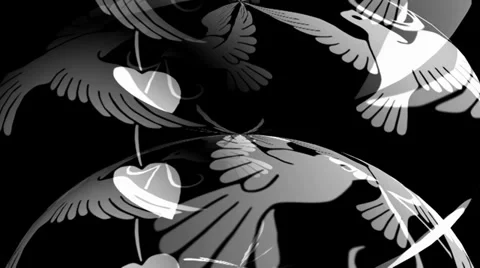 Love Birds Sphere 2 動画素材 34299894