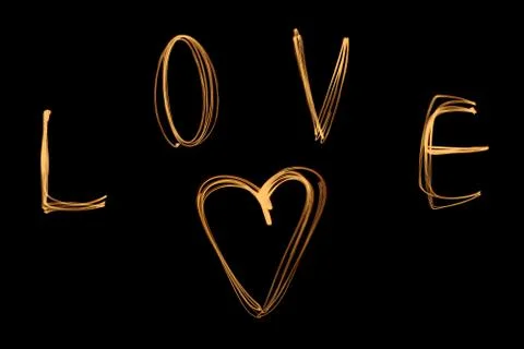 Love on black Stock Illustration