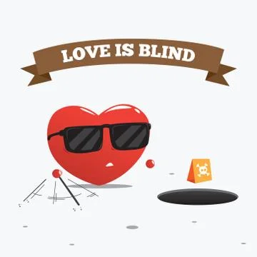 Love is Blind. Vector Illustration Stock Illustration