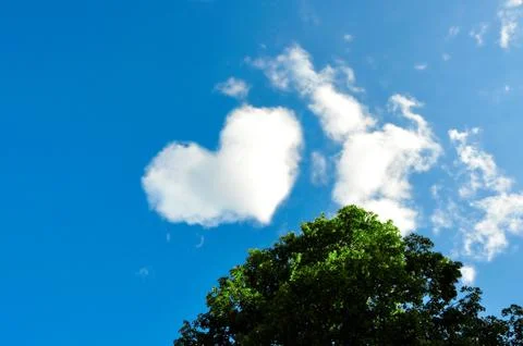 Love on blue sky Stock Photos