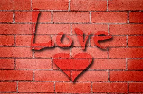 Love Brick Wall Stock Photos