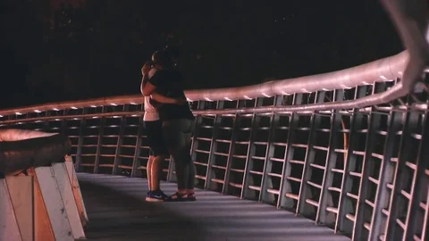 Love on the Bridge Stock Footage 78769184