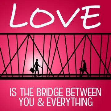 Love bridge Stock Illustration