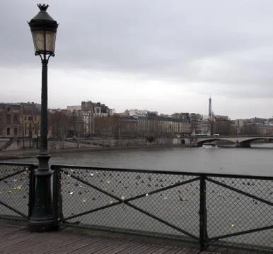 Love Bridge in Paris. Stock Photos