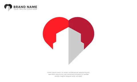 Love building logo Stock Illustration
