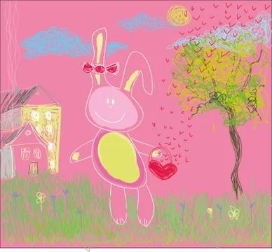 Love bunny Stock Illustration