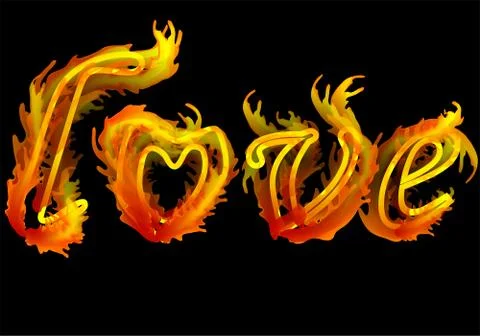 Love burns Stock Illustration