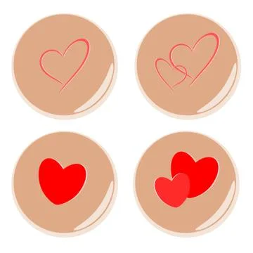 Love buttom vector Stock Illustration