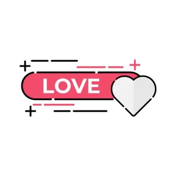 Love button icon vector for social media. Love icon Vector illustration desig Stock Illustration
