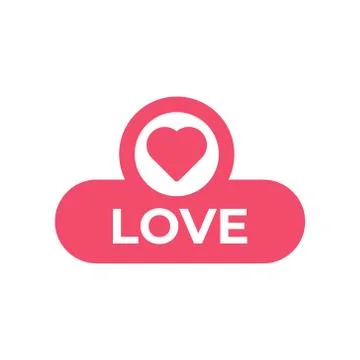 Love button icon vector for social media. Love icon Vector illustration desig Stock-Illustration
