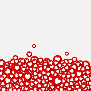 The love buttons vector background. Social Media design. Stock Illustration