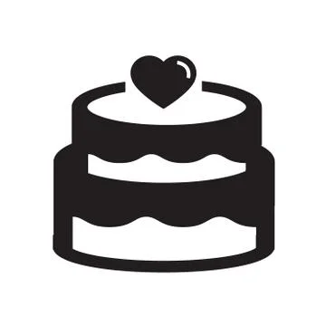 Love cake web icon Stock Illustration