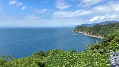 Love Call Bell | Observation Deck | Coastline - 4K Aerial Video Stock Footage 328983109
