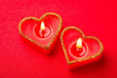 Love candles concept Stock Photos
