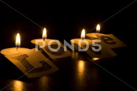 Love Candles Stock Photos
