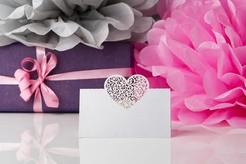 Love card with copy-space to write your own text for annyversary Stock Photos