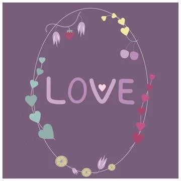 Love card Ilustração Stock
