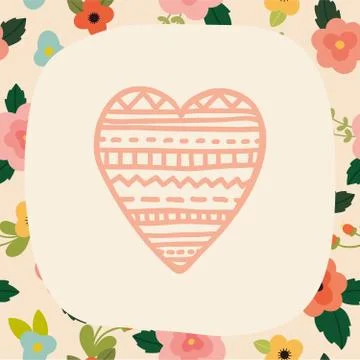 Love card template. Stock Illustration
