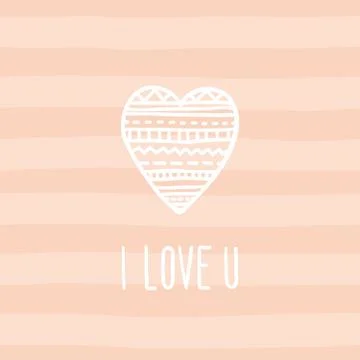 Love card template. Stock Illustration