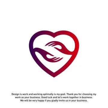 Love Care Creative logo concepts, Heart Care logo, elements and symbols, temp Illustrazione stock