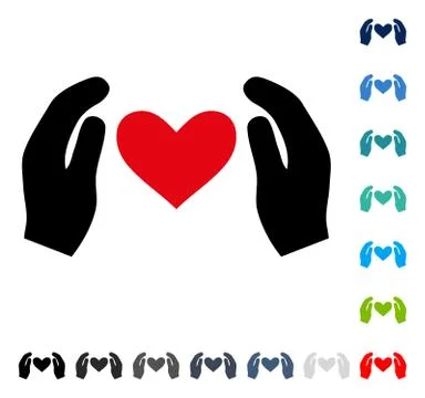 Love Care Hands Vector Icon Stock Illustration