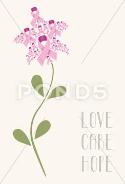 Love care hope flower concept Stock Illustration