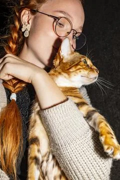 Love for a cat Stock Photos