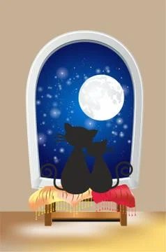Love cats Stock Illustration