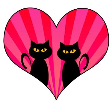 Love cats Stock Illustration