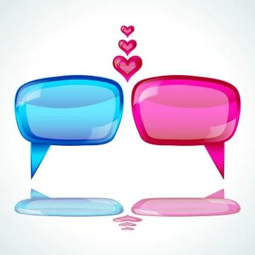 Love chat icon - vector background Stock Illustration
