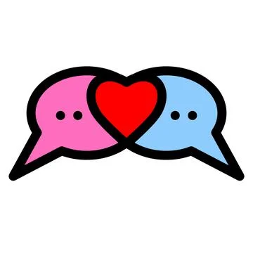 Love chat sign Stock Illustration