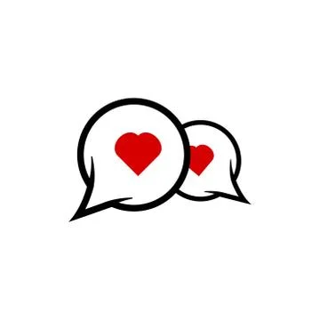 Love chatting vector graphic design illustration Stock Illustration