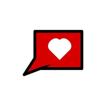 Love chatting vector graphic design illustration Stock Illustration